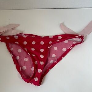 No boundaries pink polka dot bikini bottom size small